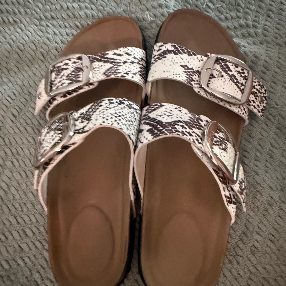 Snake Print Sandals